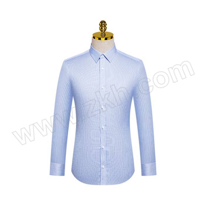 LIZHI/鹂芷 男士成衣免烫商务职业长袖衬衫 QTMTG-133 170/84A 蓝色 1件