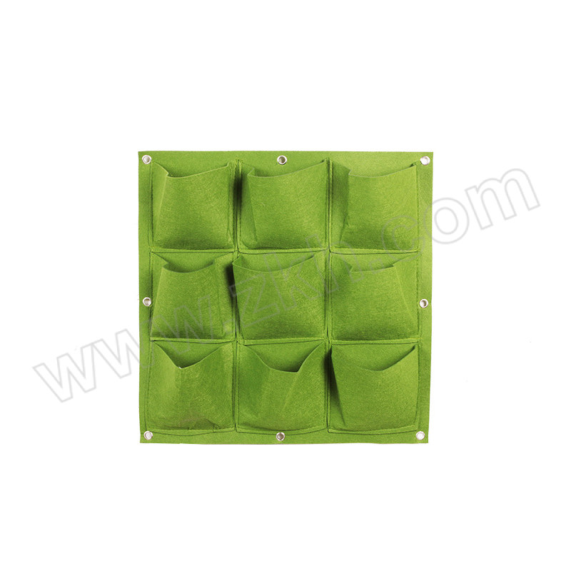 XWH/希万辉 墙壁植物种植袋 XWH-QBZZ-007 绿色-9口平底 50×50cm 1个