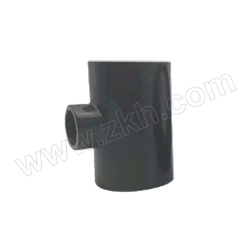 SHCN/协羽塑胶 UPVC异径三通(化工管配件)美标 1-1/4"×1" 1.6MPa 适配管外径42.16×33.4mm 深灰色 1个
