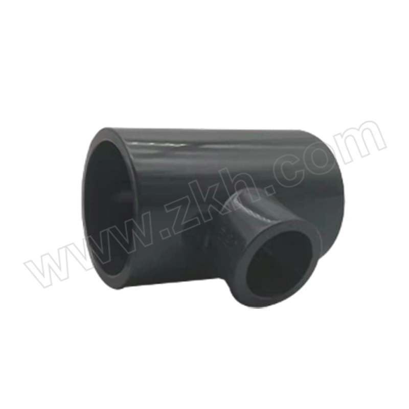 SHCN/协羽塑胶 UPVC异径三通(化工管配件)美标 1-1/4"×1" 1.6MPa 适配管外径42.16×33.4mm 深灰色 1个