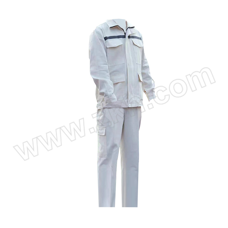 ZHELJ/浙蓝鲸 纯棉电焊工作服套装 ZLJ-063 3XL 纯白色 含上衣×1+裤子×1 1套