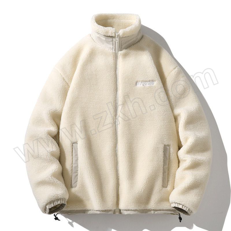 JINZHENHE/金臻赫 羊羔绒男士外套 NB-JK-3320 M 米白色 1件