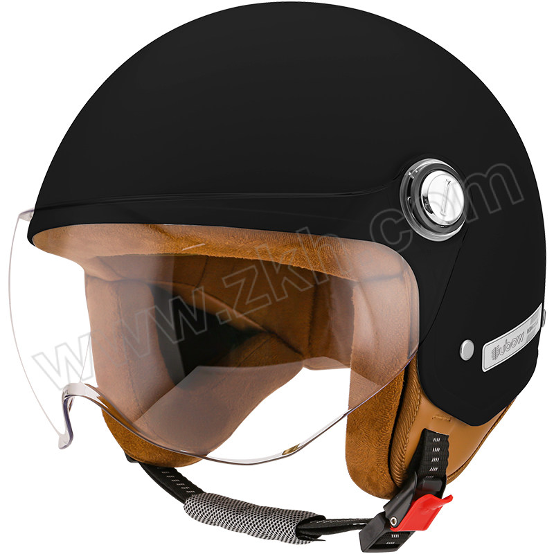 STATE AID/援邦 3C认证电动车3/4头盔(新国标) TQ301-H 均码 玄清黑 高清短透镜 1个