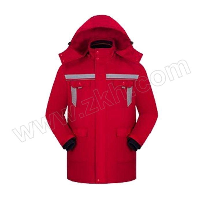 LIZHI/鹂芷 反光条劳保棉服 QT3137JYT 3XL 红色 1件