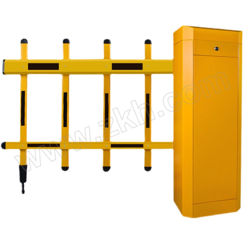 YUETONG/月桐 栅栏道闸 YT-DZ4-左抬杆 黄色箱体+黑黄色两栏杆 机箱尺寸340×260×1000mm 杆长5m 1套