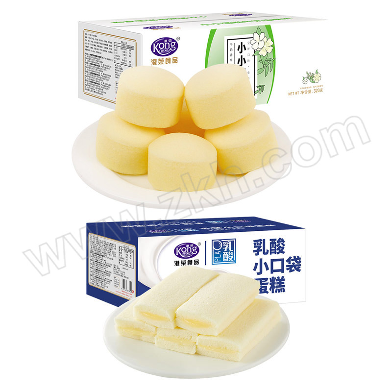 KONG WENG/港荣 乳酸菌小口袋面包 69214403679562 450g整箱+网红小蛋糕320g小香草 1组