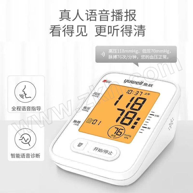 YUWELL/鱼跃 臂式电子血压计 YE620E 压力测量范围0~300mmHg(0~40.0kPa) 1台