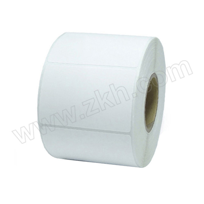 ZKH/震坤行 合成纸标签 白色 国产材质 100×100mm 500张 跳距3mm 管芯内径76mm 单排 1卷
