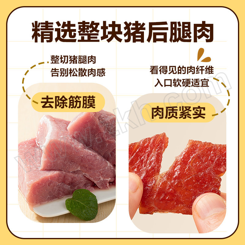 WYYX/网易严选 猪肉脯升级整肉原切高蛋白原切猪肉片 经典原味60g×3 60g×3 1组