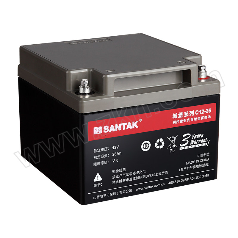 SANTAK/山特 电池成套 电池C12-26×3+电池箱A2 含电池连接线   1套