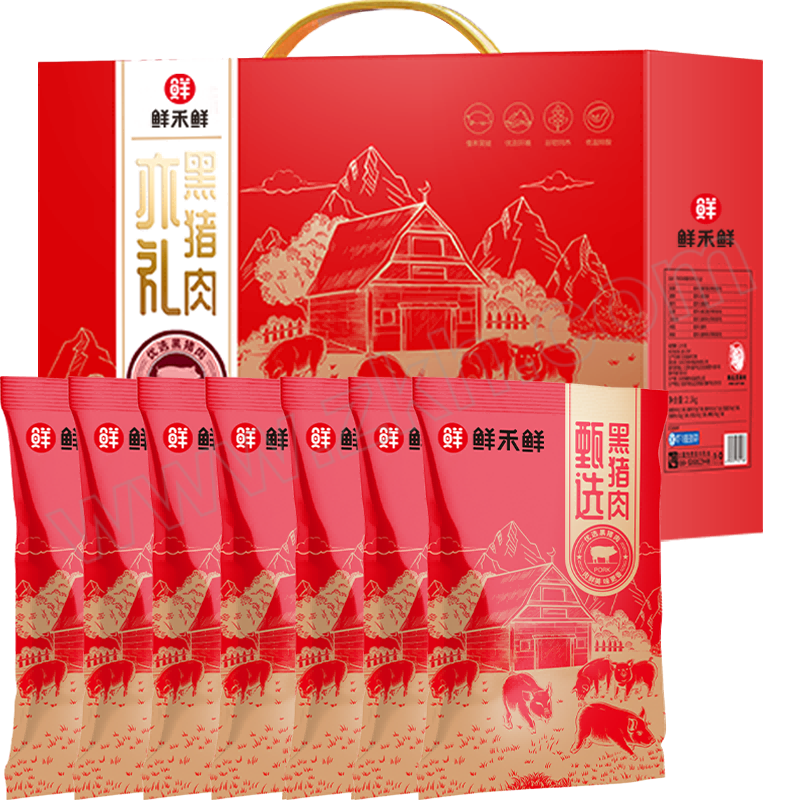 XIANHEXIAN/鲜禾鲜 鲜猪肉礼盒 亦礼 2.1kg 1盒