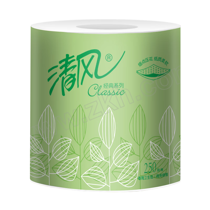 BREEZE/清风 圆点压花卷筒卫生纸 B202A 2层 250段×10卷 1提
