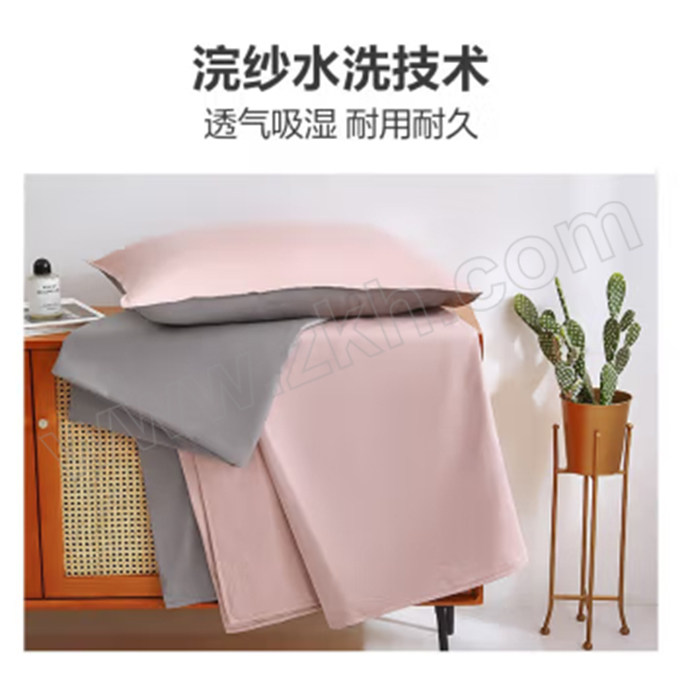TAIHU SNOW SILK/太湖雪 60支贡缎纯棉100%全棉四件套粉粉蜜桃 695610030039 被套200×230cm床单240×250cmcm枕套48×74cm 1套