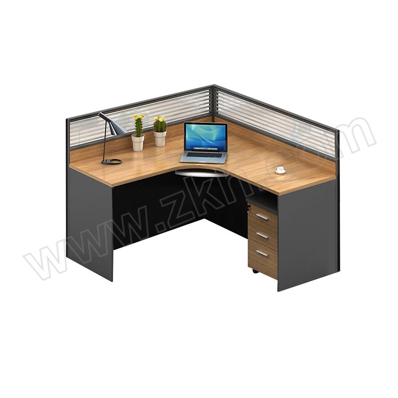 SH/斯翰 枫木色1.5米L型职员办公桌含柜 PF-146 1套
