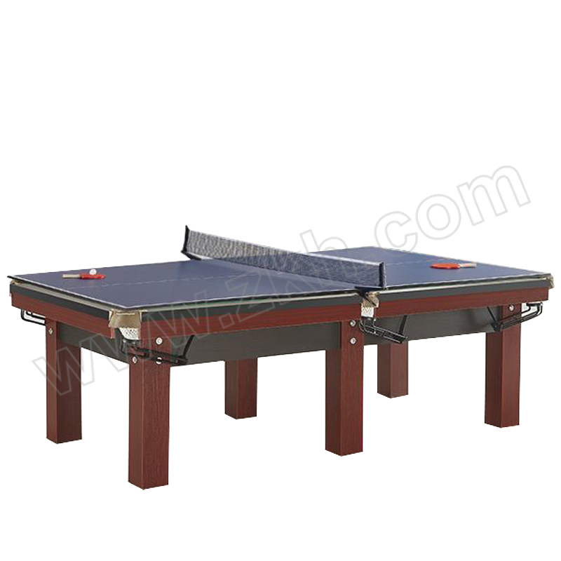 E-DONG/亿动 家用台球桌乒乓球桌二合一 红木色方腿豪配+乒乓球面板 九尺台 含上楼安装 1台