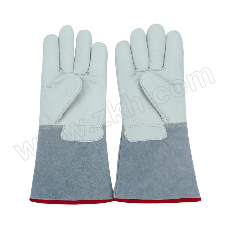 MAOZHENG/贸正 牛皮耐低温防液氮手套 MZS-DW03 均码 灰色 长36cm 1副