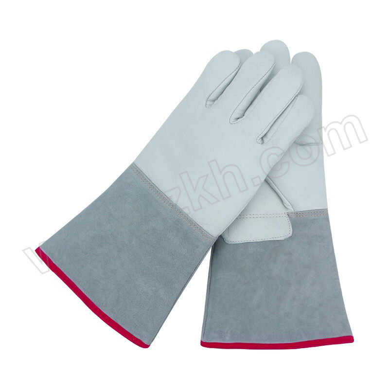 MAOZHENG/贸正 牛皮耐低温防液氮手套 MZS-DW05 均码 灰色 长68cm 1副
