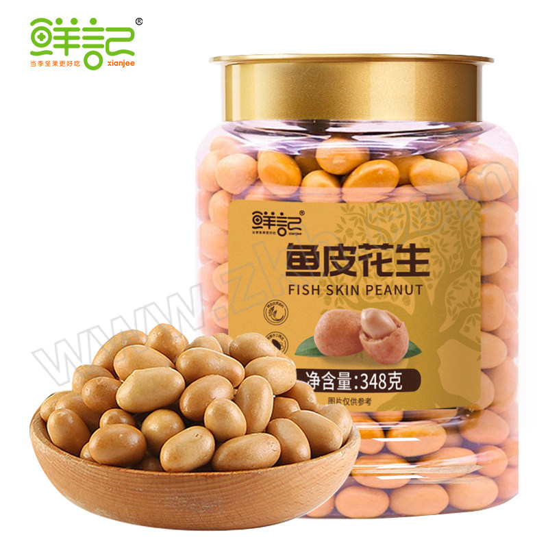 XIANJEE/鲜记 鱼皮花生 348g 1罐
