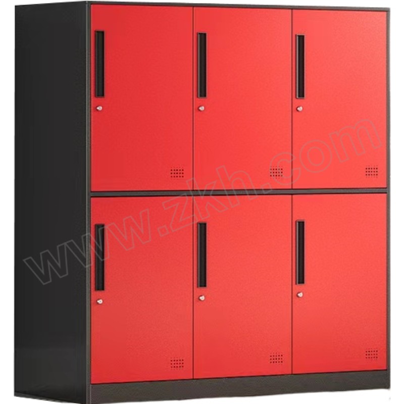 YUKERUI/誉科瑞 黑色套红色六门书包储物柜 YKR-SBG-0014 尺寸900×400×1000mm 1台