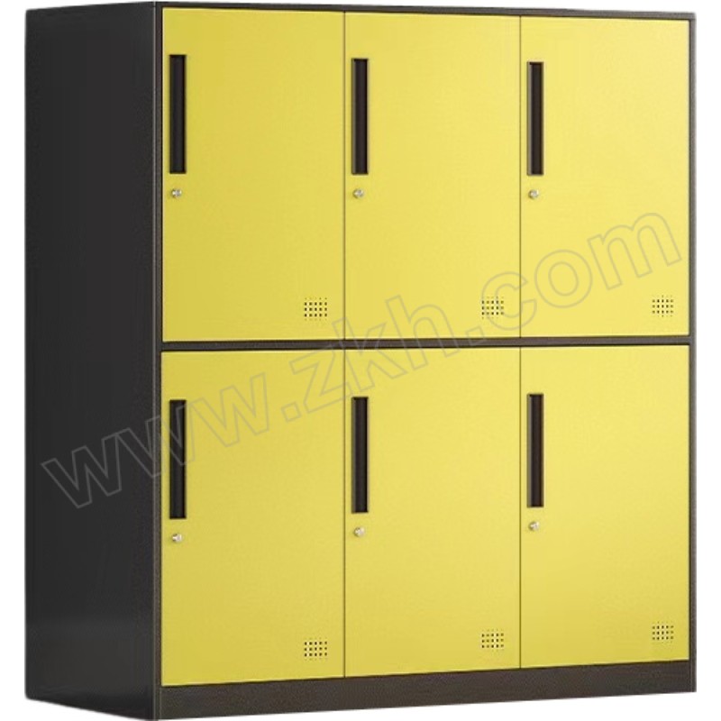 YUKERUI/誉科瑞 黑色套黄色六门书包储物柜 YKR-SBG-0015 尺寸900×400×1000mm 1台