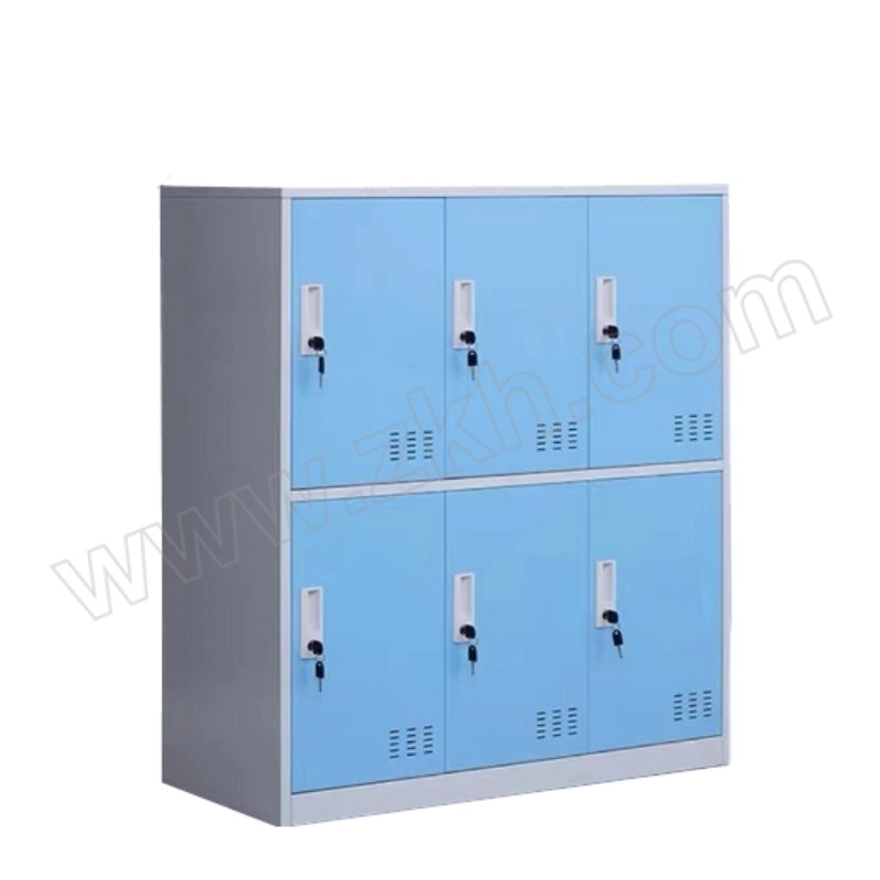 YUKERUI/誉科瑞 白色套蓝色六门书包柜储物柜 YKR-SBG-0013 尺寸900×400×1000mm 1台