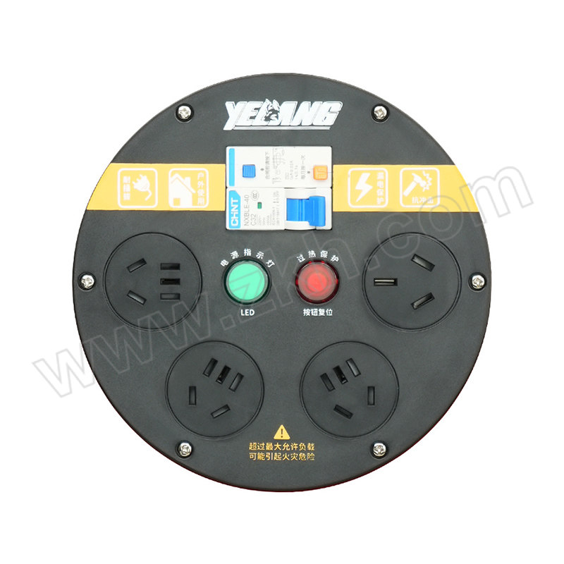 YELANG/野狼 220V~250V16A拉车式电缆盘 YL390110100 3×2.5mm²×100m 1个