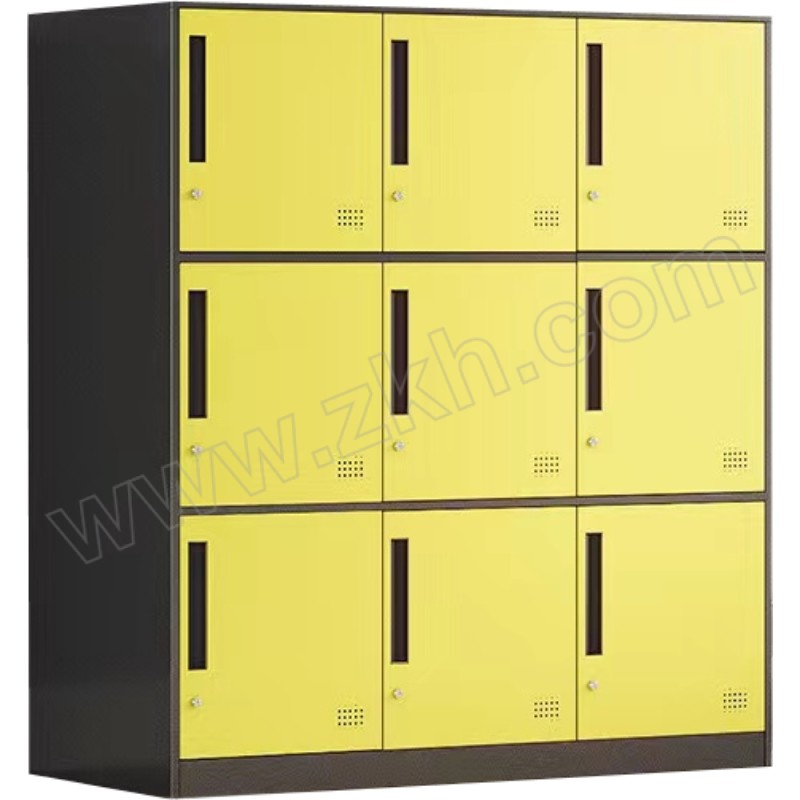YUKERUI/誉科瑞 黑色套黄色九门书包储物柜 YKR-SBG-0028 尺寸900×400×1000mm 1台