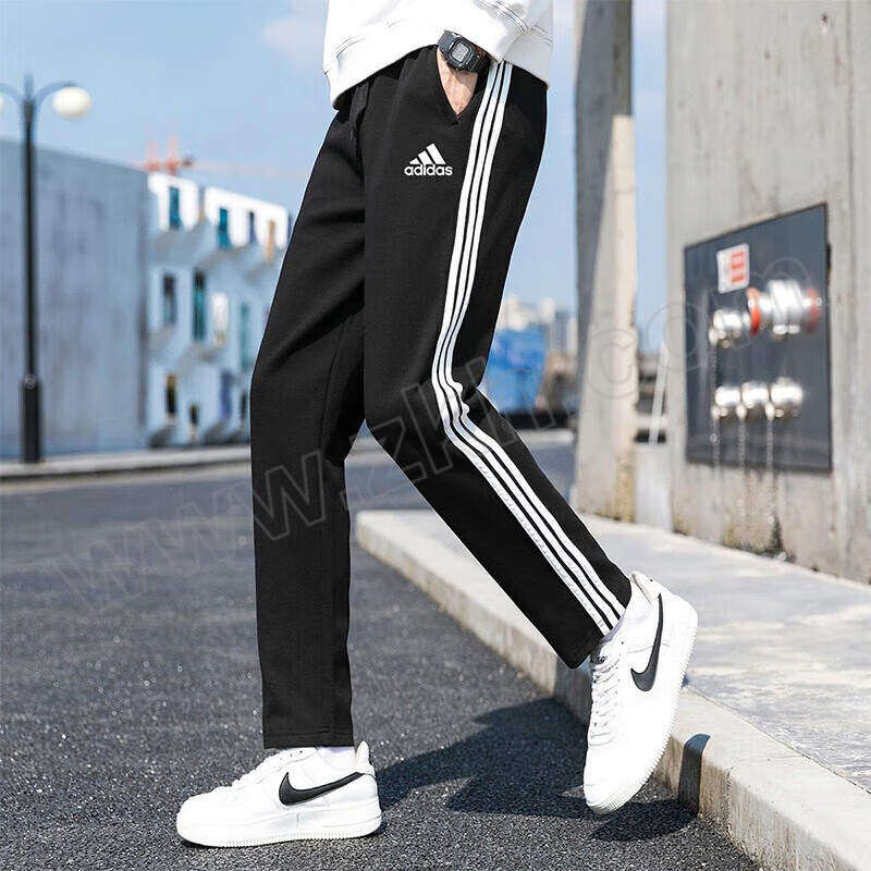 ADIDAS/阿迪达斯 男子运动裤针织长裤 IC0044 S 黑色/白色 1件