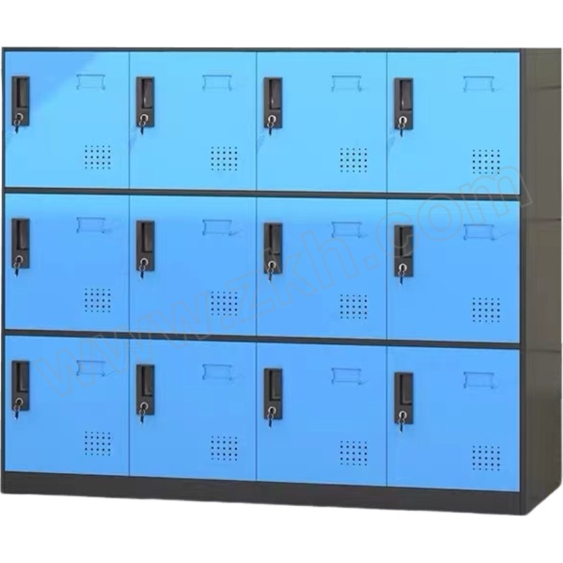 YUKERUI/誉科瑞 黑色套蓝色十二门书包柜储物柜 YKR-SBG-0061 尺寸1200×400×1000mm 1台