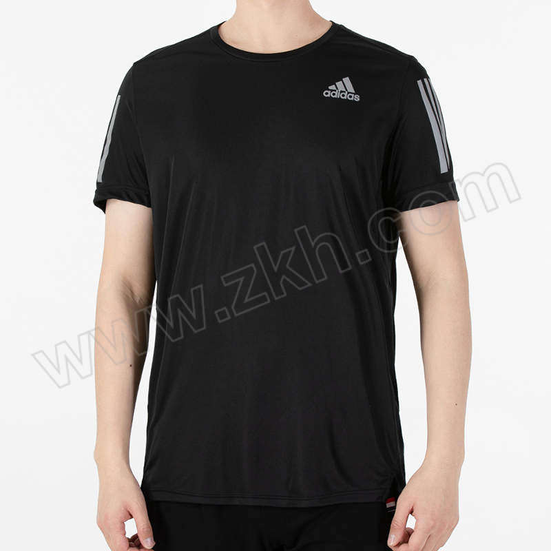 ADIDAS/阿迪达斯 男子圆领短袖T恤 H58591 S 黑色/深银灰 1件