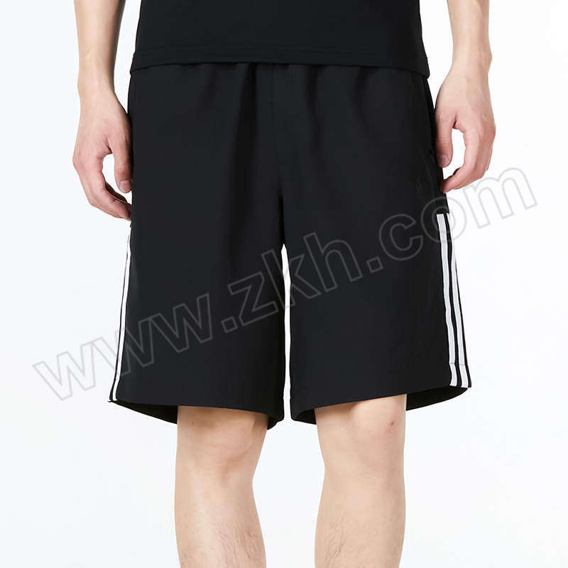ADIDAS/阿迪达斯 男子休闲梭织短裤 HE7412 M 黑色/白色 1件