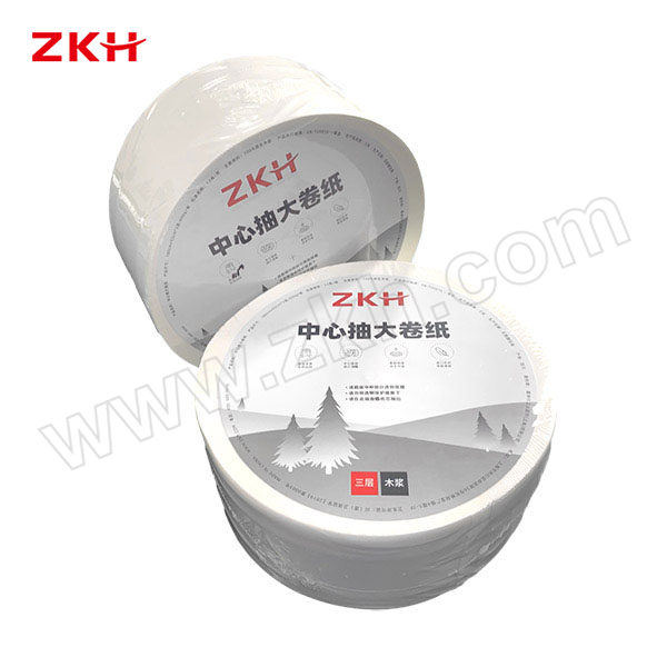 ZKH/震坤行 中心抽大卷纸 ZKH-MJ003 三层180×92mm600g*12卷产品升级新老产品存在外观差异变更期间新老产品混发 1箱