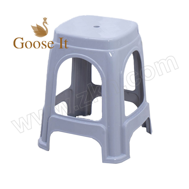 GOOSEIT/谷司帝 灰色塑料方凳 GI-FD46-G 1个