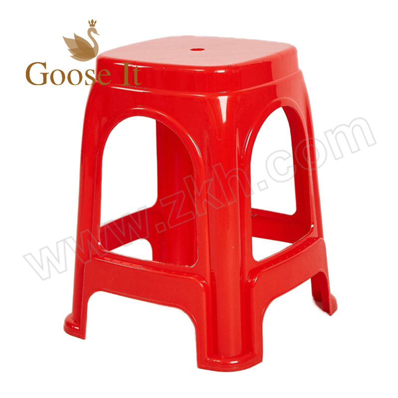 GOOSEIT/谷司帝 红色塑料方凳 GI-FD46-W 1个