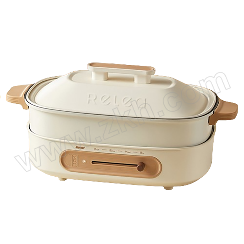 RELEA/物生物 多功能料理锅 JOY030501-2500 深锅-基础款(不含烤盘，蒸笼)2.5L 里m尼白 1个