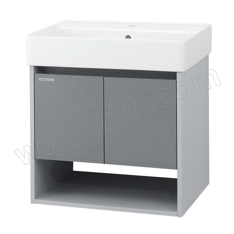 AMERICAN STANDARD/美标 陶瓷一体浴室柜60cm挂墙半开放式(深幕灰色) JY60 1个
