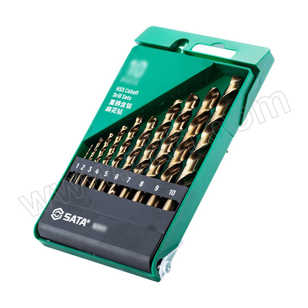SATA/世达 10件直柄含钴麻花钻组套 52810 1套
