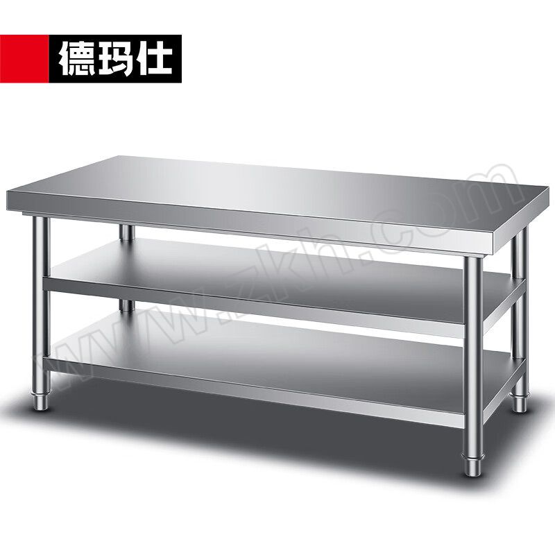 DEMASHI/德玛仕 商用工作台(定制款) 三层 304不锈钢 1500×760×800mm 1台