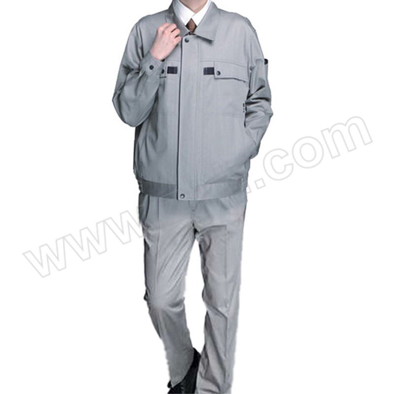 ALINIU/阿力牛 长袖劳保服套装 AGF585 M 灰绿色 含上衣×1+裤子×1 1套