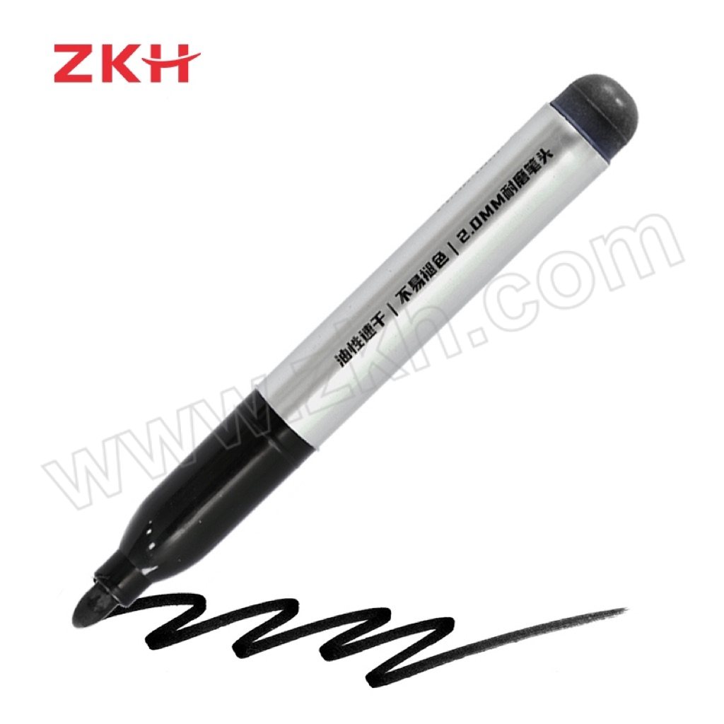 ZKH/震坤行 油性记号笔 HBG-BG110 2.0mm 黑色 1支