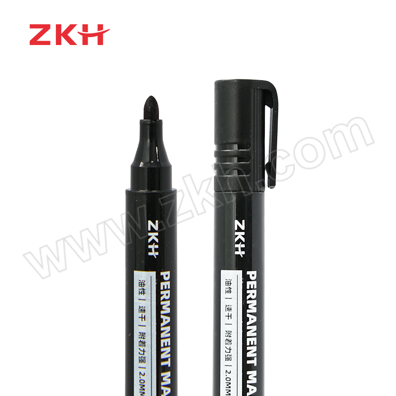ZKH/震坤行 可加墨记号笔 HBG-BG018 2.0mm 黑色 1支