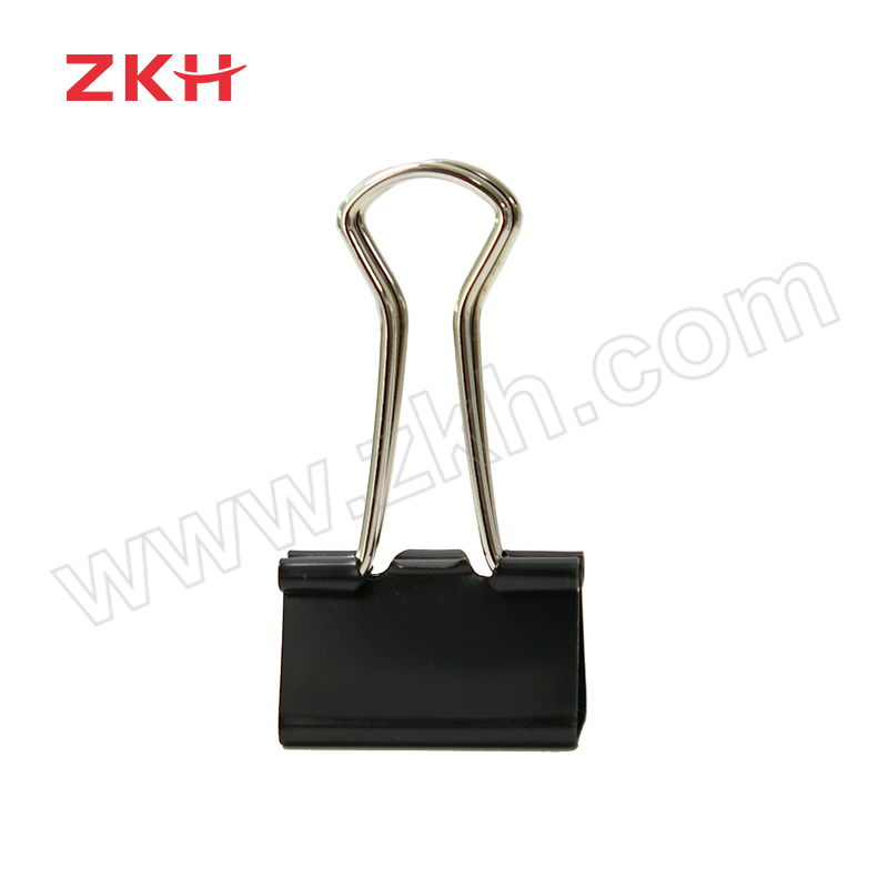 ZKH/震坤行 黑色长尾夹 HBG-PJ151 15mm 60个 1筒