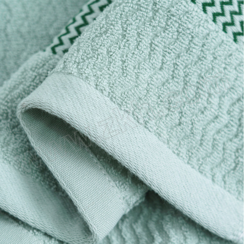 YIXUAN/逸轩 全棉32股波浪纹浴巾 PR2023121606 70×140cm波浪纹-水绿色 1条