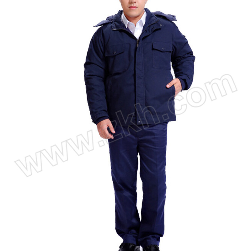 ALINIU/阿力牛 冬季加厚工作棉衣套装 AGF587 2XL 藏青色 含上衣×1+裤子×1 1套