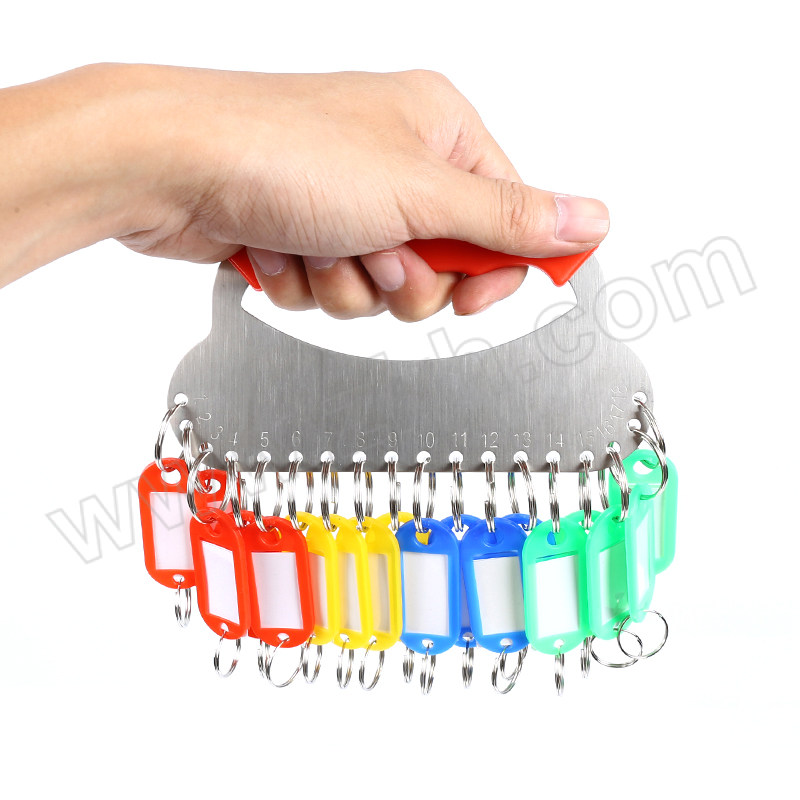 JUXIN/炬芯 不锈钢18位钥匙盘 STR181 红色手把 9×15cm 含钥匙牌×18 1个