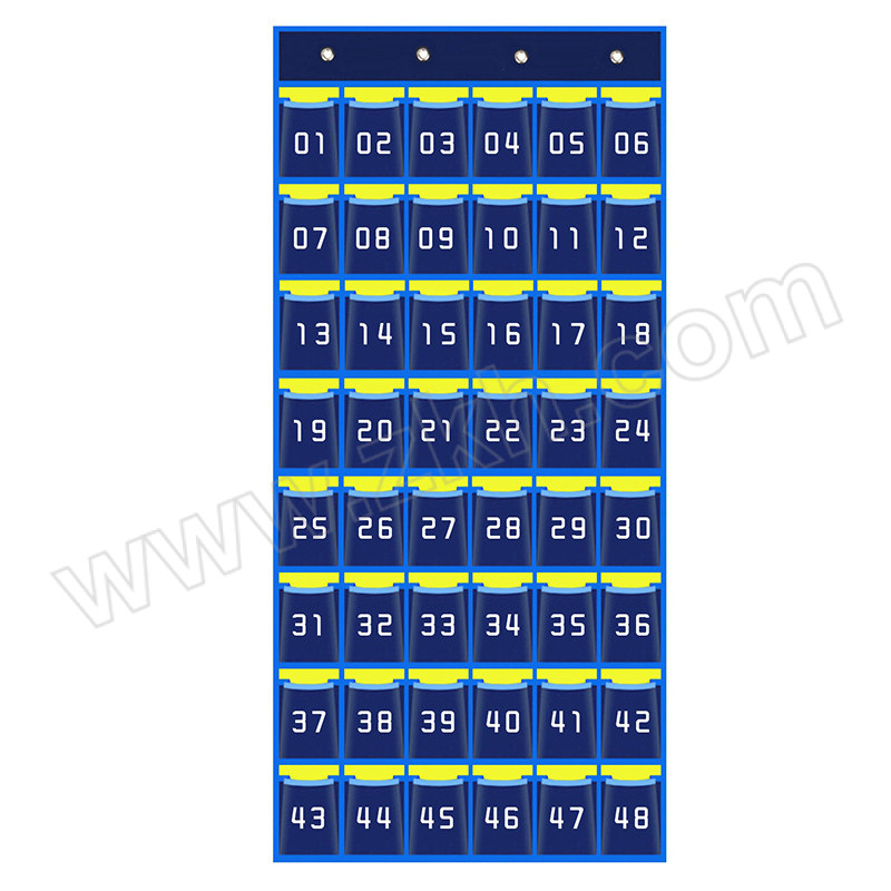 DILINGQU/第零区 壁挂手机收纳挂袋 DLQ-6460 蓝黄色 经典款 48格 67×125cm 1个