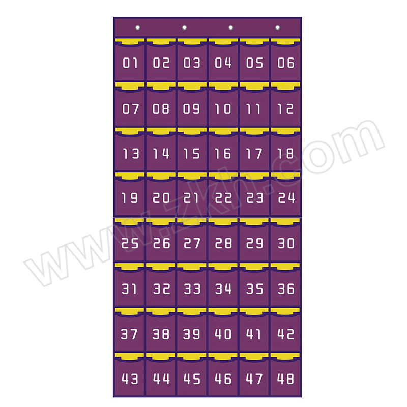 DILINGQU/第零区 壁挂手机收纳挂袋 DLQ-6478 黄底紫色 口袋款 48格 67×125cm 1个