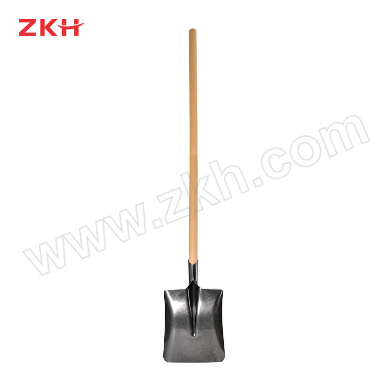 ZKH/震坤行 锰钢大号铁锹方锹 HHT-FQ01 含1.2m锹把进口槐木柄 1把
