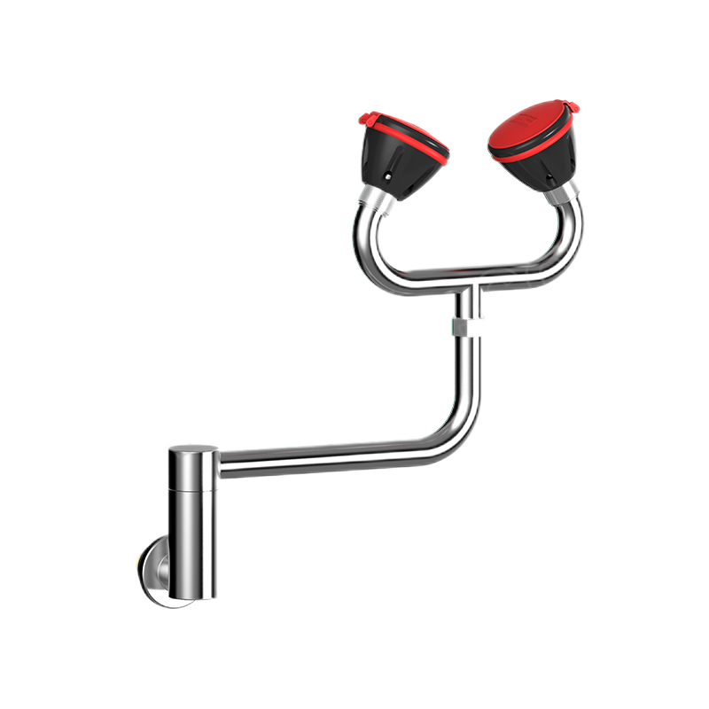 TOF/科恩 壁挂式双喷头洗眼器 KC3-2 银色 入水口直径12.7mm 1个