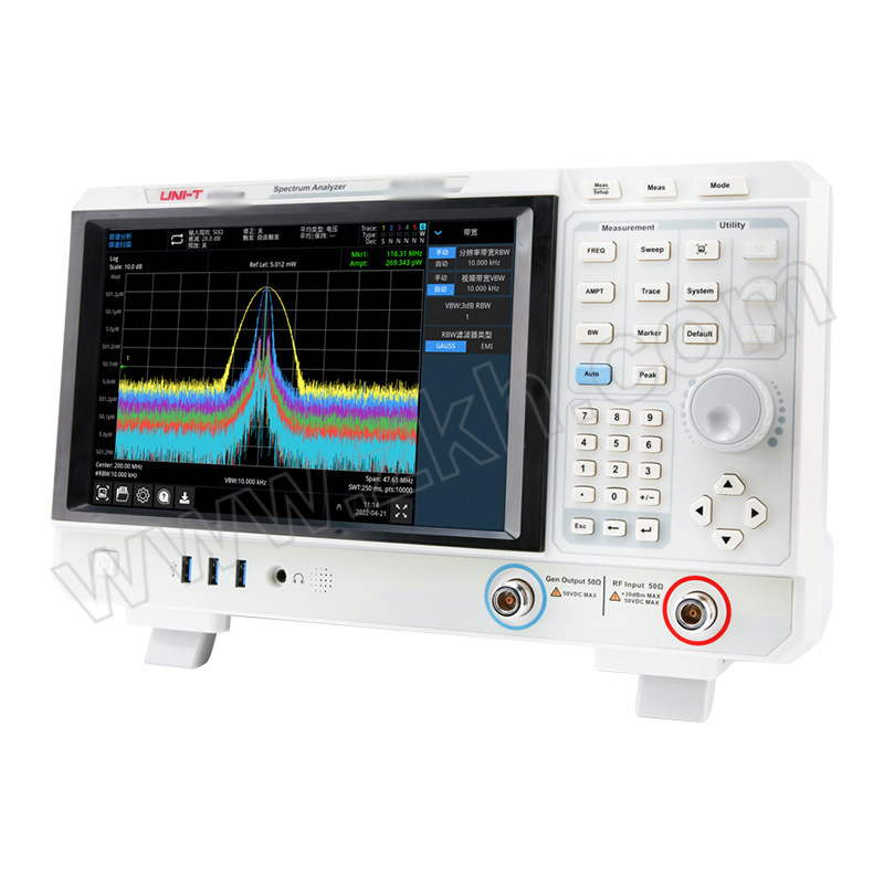 UNI-T/优利德 台式频谱分析仪 UTS3036B 9kHz~3.6GHz 相噪-98dBc/Hz RBW 1Hz~3MHz 平均噪声-161dBm 扫描点数40001 10.1英寸TFT LCD电容触屏 1台